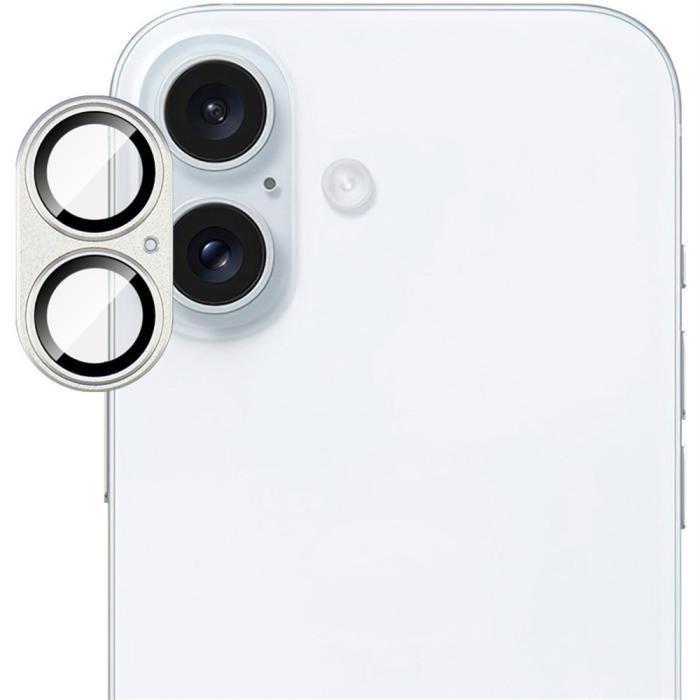 Bild 6, IMAK IMAK iPhone 16/16 Plus Linsskydd Silver