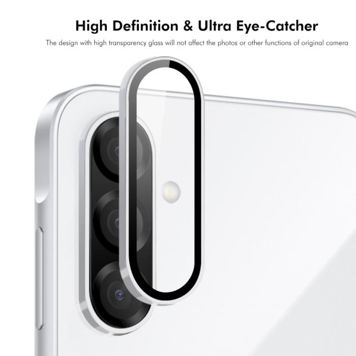 Bild 2, ENKAY ENKAY Galaxy A56 5G/A36 5G Linsskydd Härdat Glas Silver