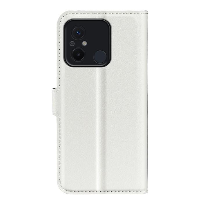 Bild 6,  Xiaomi Redmi 12C 4G Fodral Litchi Läder Vit