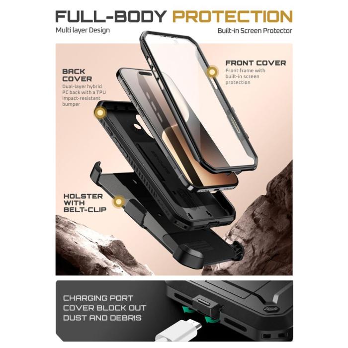 Bild 3, Supcase Supcase iPhone 17 Skal Unicorn Beetle Pro Svart