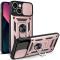  iPhone 14 Skal Armor Hybrid Ring CamShield Roséguld