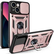  iPhone 14 Skal Armor Hybrid Ring CamShield Ros&eacute;guld