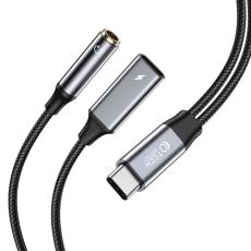 Tech-Protect Tech-Protect 2in1 USB-C Till USB-C/3.5 mm AUX Hona Svart