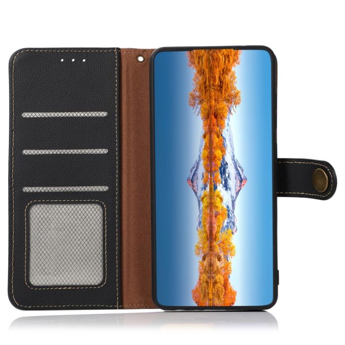 Bild 3, KHAZNEH KHAZNEH Sony Xperia 10 V Fodral RFID Äkta Läder Svart