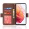  Samsung Galaxy S22 Plus Fodral Litchi Textur Brun