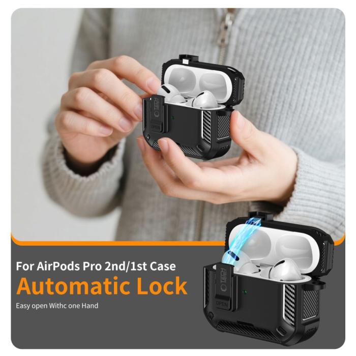 Bild 5, Tech-Protect Tech-Protect AirPods Pro 3 Skal MagSafe Carbonox Svart