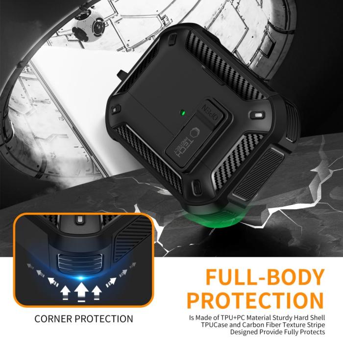 Bild 6, Tech-Protect Tech-Protect AirPods Pro 3 Skal MagSafe Carbonox Svart
