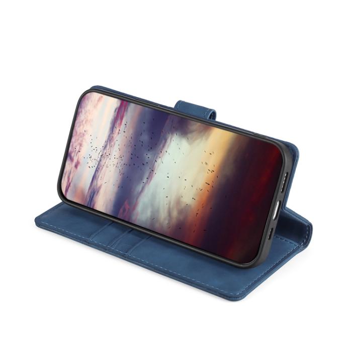 Bild 5,  Motorola Moto G13 / G23 / G53 5G Fodral Krokodil Textur Blå