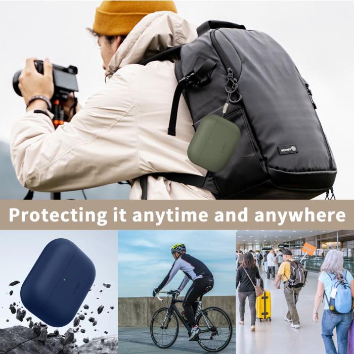 Bild 6, Tech-Protect Tech-Protect AirPods Pro 3 Skal Silicone Navy Blue
