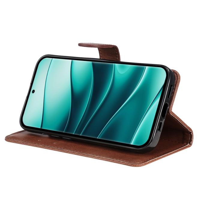 Bild 3,  Xiaomi Redmi Note 14 Pro/Pro Plus 5G Fodral Solid Läder Brun