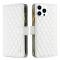 BINFEN BINFEN iPhone 15 Pro Fodral Diamond Multifunktionell Vit