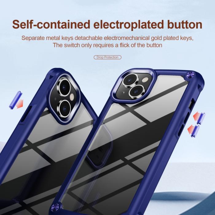 Bild 4,  iPhone 15 Plus Skal Shockproof Hybrid Armor Blå