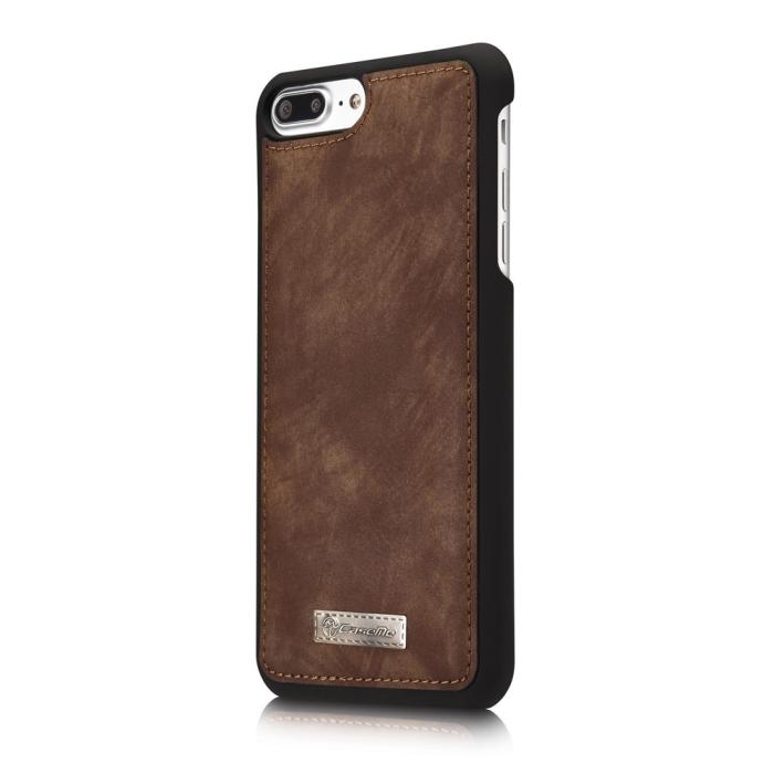 Bild 3, CASEME iPhone 7/8 Plus - CASEME 2-i-1 Multifunktionellt Plånboksfodral - Brun