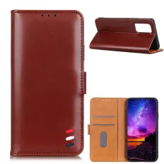  OnePlus 9 Pro - Tri-Color L&auml;der Fodral - Brun