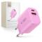 Tech-Protect Tech-Protect 20W Väggladdare PD QC3.0 USB-C / USB-A Baby Pink