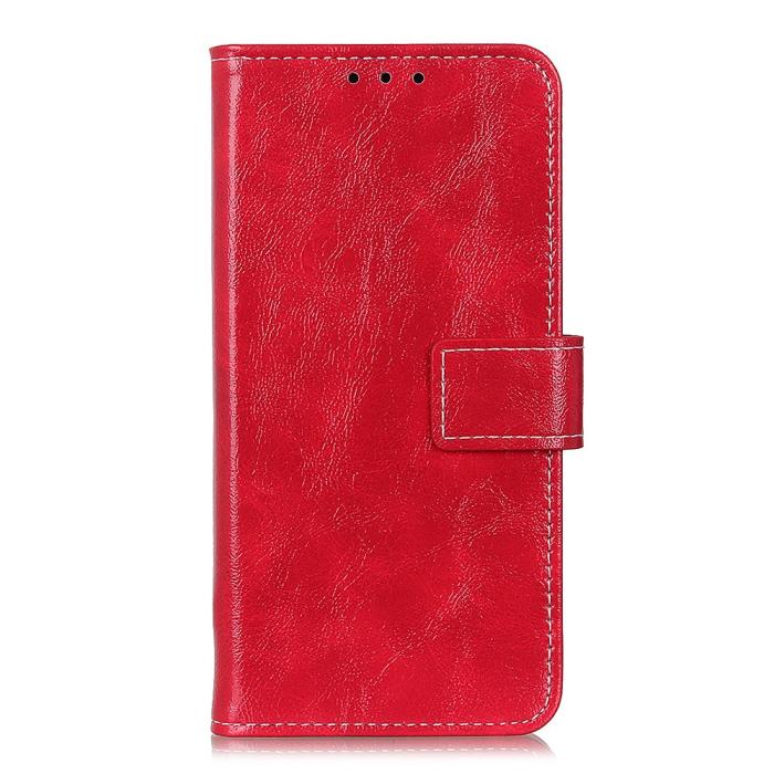 Bild 2,  Xiaomi Redmi Note 11 4G Fodral Crazy Horse Röd