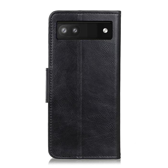 Bild 3,  Google Pixel 6A Fodral Crazy Horse Läder Svart