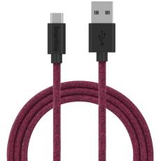 Smartline Smartline 2m 3A USB-C Fuzzy Laddningskabel Lila
