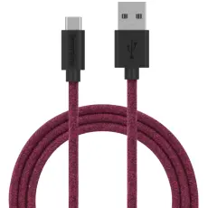 Smartline Smartline 2m 3A USB-C Fuzzy Laddningskabel Lila