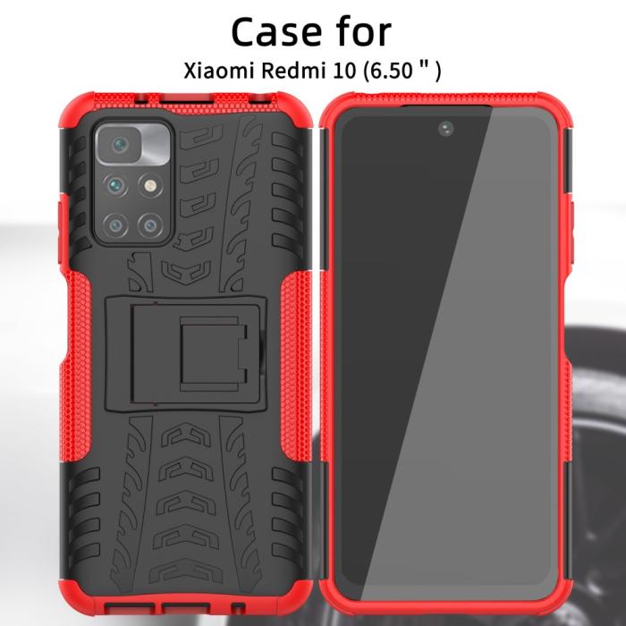 Bild 4,  Xiaomi Redmi 10 Skal Ultimata Stöttåligt med Stöd Svart