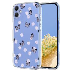  Samsung Galaxy A07 4G Skal Med Tryck Fj&auml;rilar / Blommor