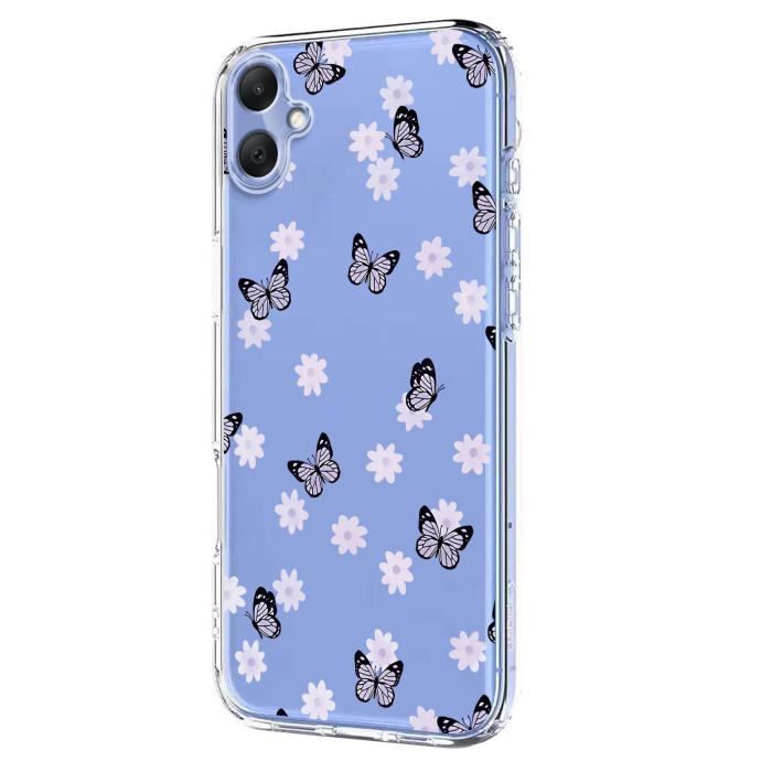 Bild 2,  Samsung Galaxy A07 4G Skal Med Tryck Fjärilar / Blommor