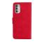  Motorola Moto G51 Fodral Skin Touch Läder Röd