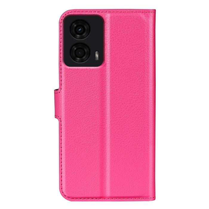 Bild 6,  Motorola Moto G04 4G/G24 4G Fodral Litchi Läder Rosa