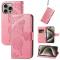  iPhone 16 Pro Max Fodral Med Fjäril Tryck Rosa