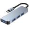 Tech-Protect Tech-Protect 4in1 USB-C Hub 4x USB-A Grå