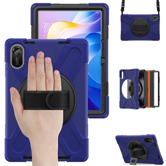 Bild 2,  Xiaomi Redmi Pad 2 Skal 360° Kickstand Med Strap Mörk Blå
