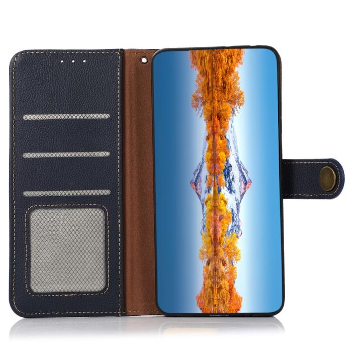 Bild 3, KHAZNEH KHAZNEH Sony Xperia 10 V Fodral RFID Äkta Läder Blå