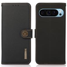 KHAZNEH KHAZNEH Google Pixel 10/10 Pro/9/9 Pro Fodral RFID &Auml;kta L&auml;der Svart