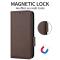  Samsung Galaxy S22 Plus Fodral Litchi Textur Brun
