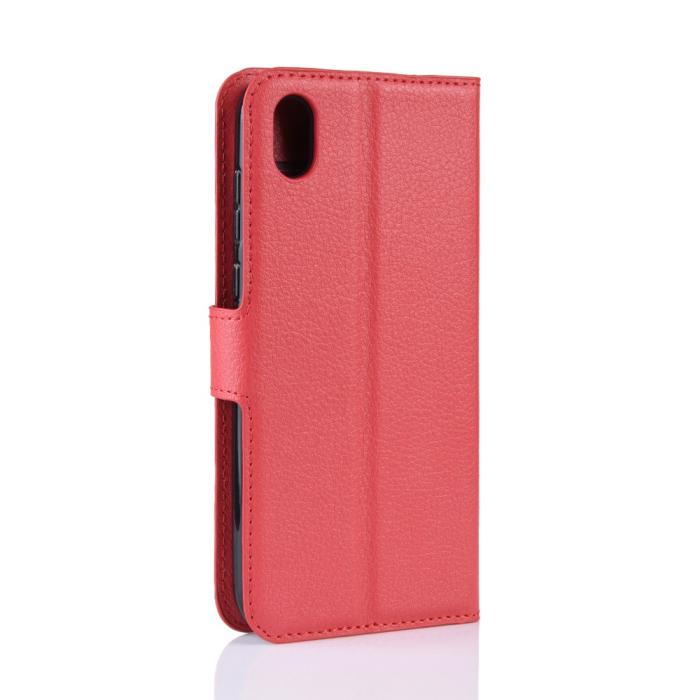 Bild 3,  Huawei Y5 (2019) - Litchi Plånboksfodral - Röd