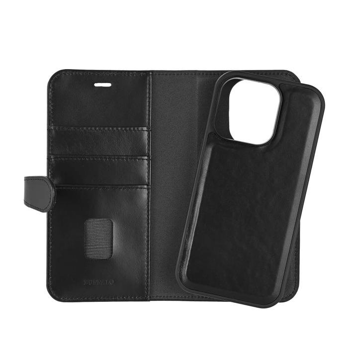 Bild 4, Buffalo Buffalo iPhone 16 Pro Fodral MagSafe 2in1 Äkta Läder Svart