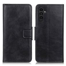  Galaxy A14 4G/5G Fodral Split L&auml;der Crazy Horse Svart