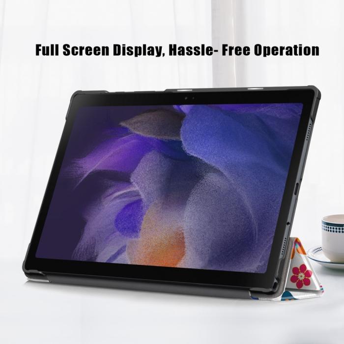 Bild 4,  Samsung Galaxy Tab A8 10.5 (2021) Fodral Tri-Fold Fjärilar