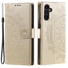  Samsung Galaxy A35 5G Fodral Mandala L&auml;der Guld