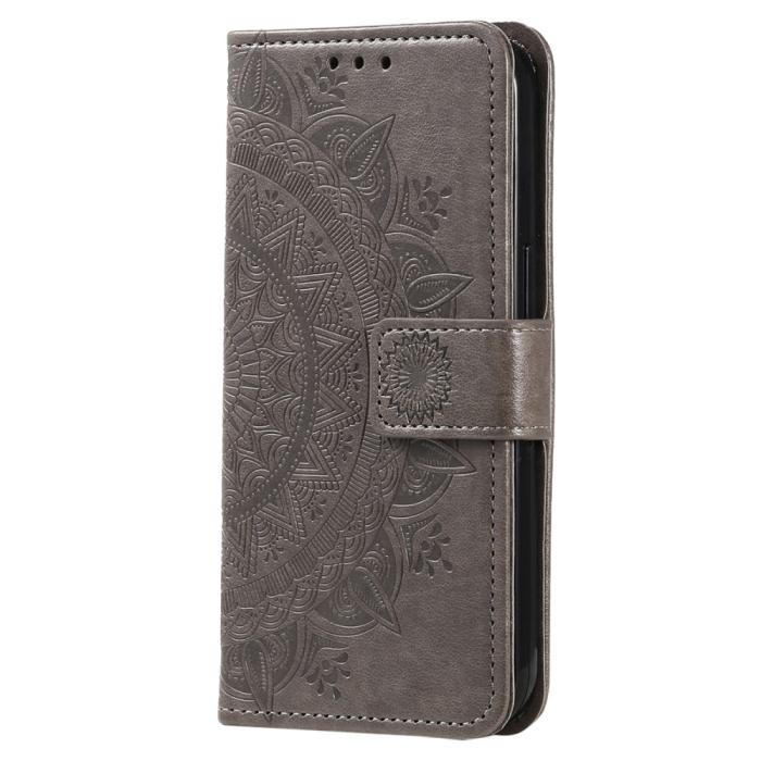Bild 5,  Samsung Galaxy A35 5G Fodral Mandala Läder Grå