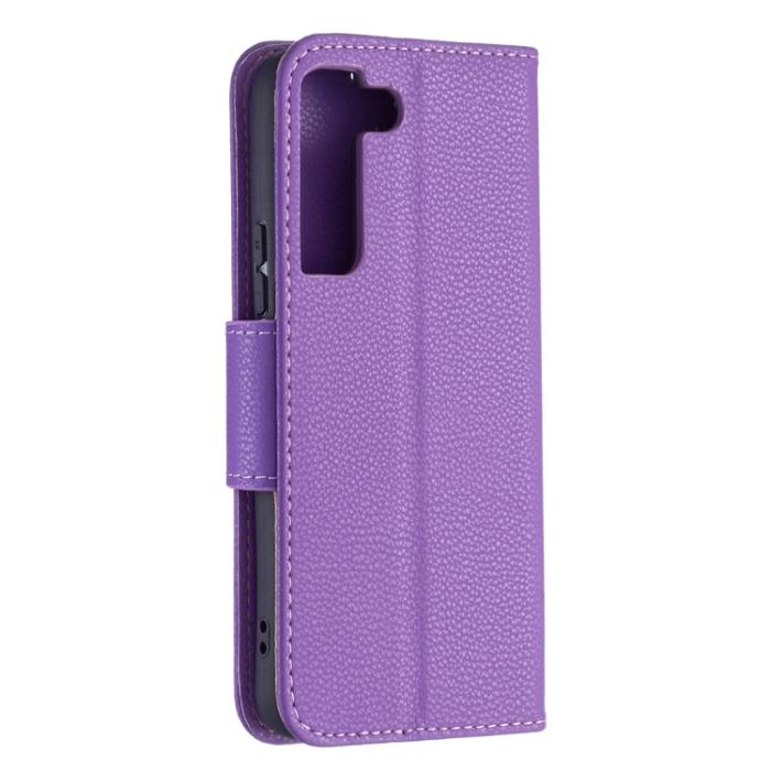 Bild 3,  Samsung Galaxy S22 Fodral Litchi Shark Lila