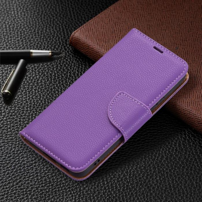 Bild 6,  Samsung Galaxy S22 Fodral Litchi Shark Lila