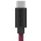 Smartline Smartline 2m 3A USB-C Fuzzy Laddningskabel Lila