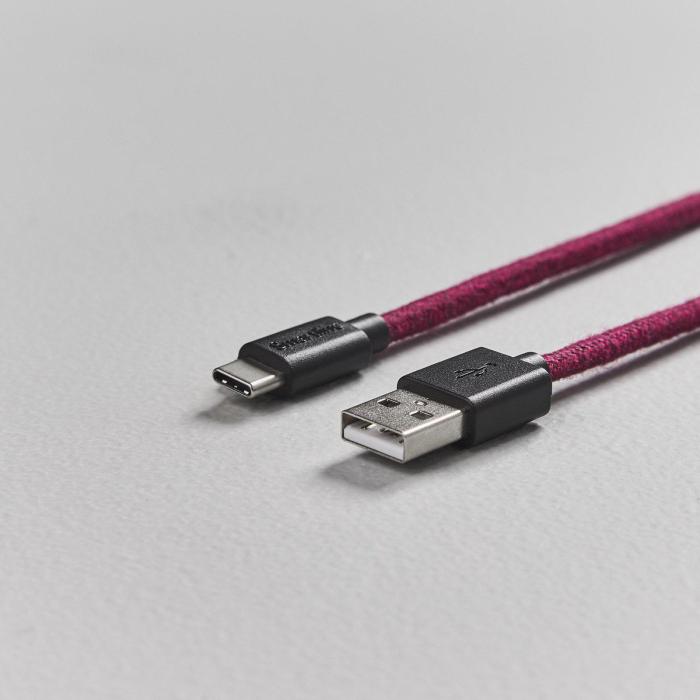 Bild 6, Smartline Smartline 2m 3A USB-C Fuzzy Laddningskabel Lila