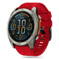 Tech-Protect Tech-Protect Garmin Fenix 51 mm Armband Silicone Line R&ouml;d