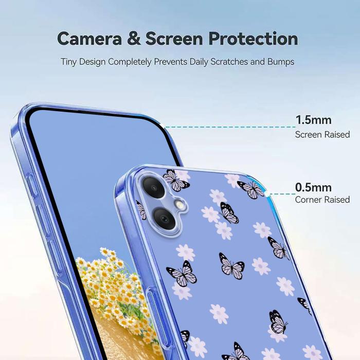 Bild 4,  Samsung Galaxy A07 4G Skal Med Tryck Fjärilar / Blommor