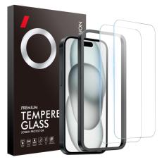 NORTHJO NORTHJO iPhone 15 Sk&auml;rmskydd 2-PACK H&auml;rdat Glas