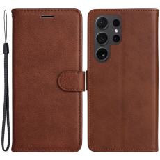  Samsung Galaxy S24 Ultra Fodral Solid L&auml;der Brun