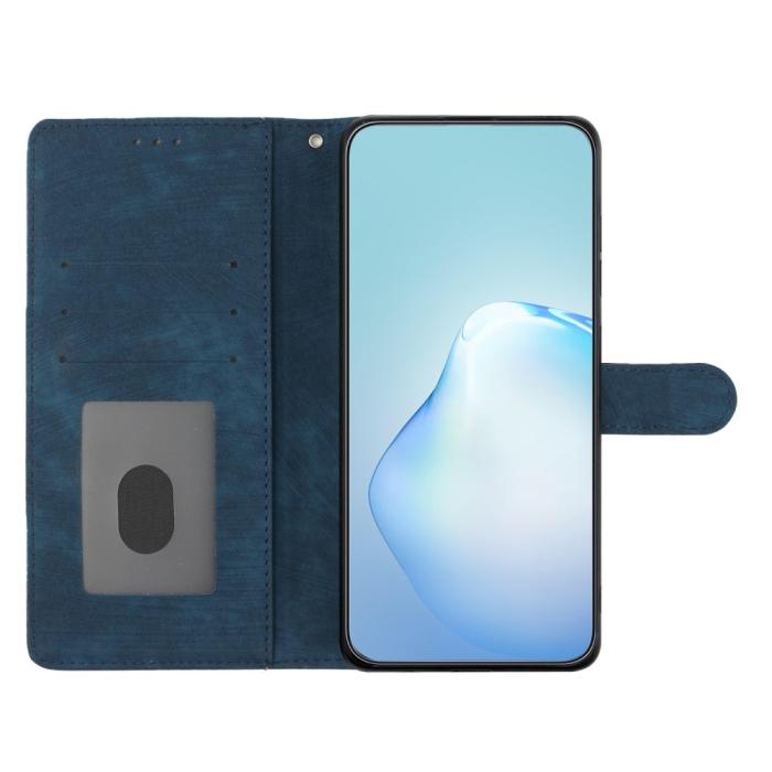 Bild 3,  iPhone 15 Plus Fodral Skin Touch Läder Blå