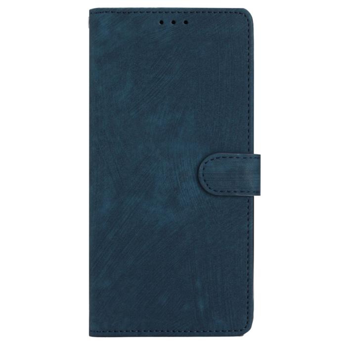 Bild 6,  iPhone 15 Plus Fodral Skin Touch Läder Blå
